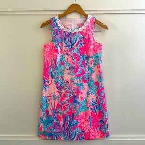 Lilly Pulitzer Mini Mila shift dress with lining. Light Pasha Pink.
